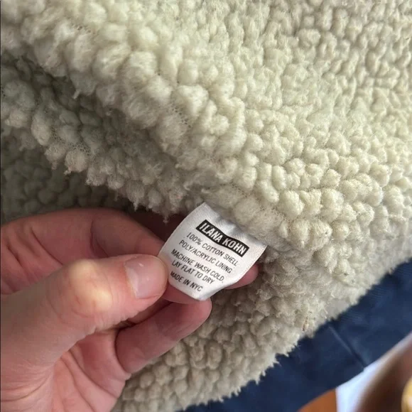 Ilana Kohn Blue Button-Up Coat with Sherpa Lining - Picture 4 of 13